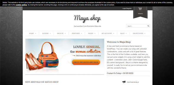 MayaShop---A-Flexible-Responsive-e-Commercethiet ke website ban hang