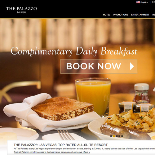 palazzo resorts thiet ke website khach san resort