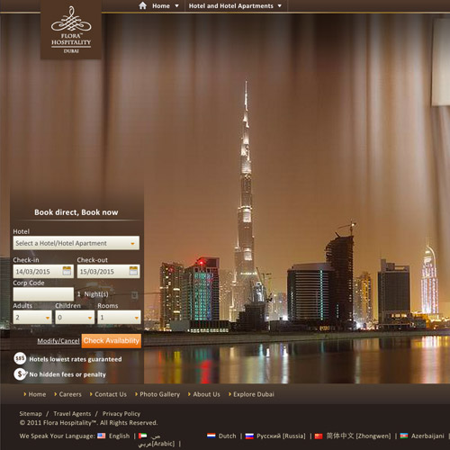 flora hotel website thiet ke website khach san resort