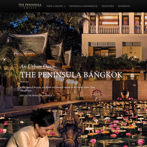 Vẻ đẹp thiên đường của 20+ thiết kế website khách sạn&resort peninsula website thiet ke website khach san resort