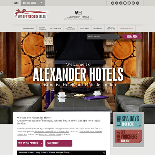 alexander hotels web thiet ke website khach san resort