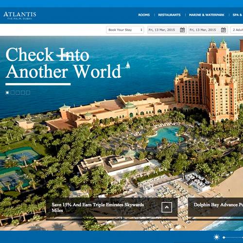 Vẻ đẹp thiên đường của 20+ thiết kế website khách sạn&resort atlantis web thiet ke website khach san resort