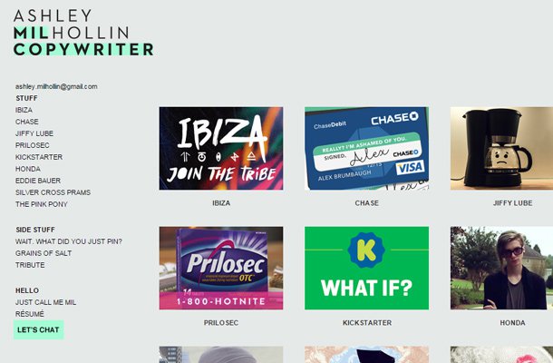 Sự góp mặt của 24 portfolio của copywriter trong kho website đẹp Thiet ke website ca nhan Thiet ke website ca nhan