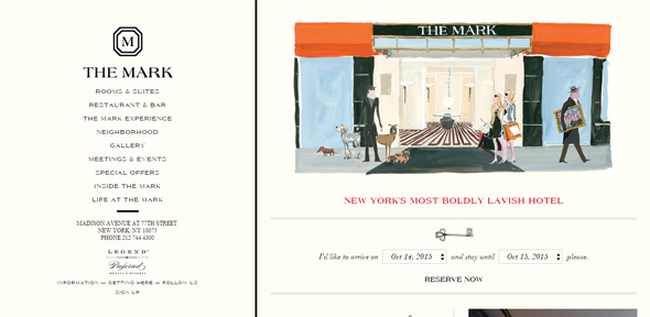25 thiết kế website có navigation độc đáo khác thường The-Mark-Hotel trong thiet ke web