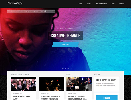 Khám phá giai điệu của 22 website sử dụng nhạc hoặc âm thanh ở nền trang Thiet ke website doc daonew music usa