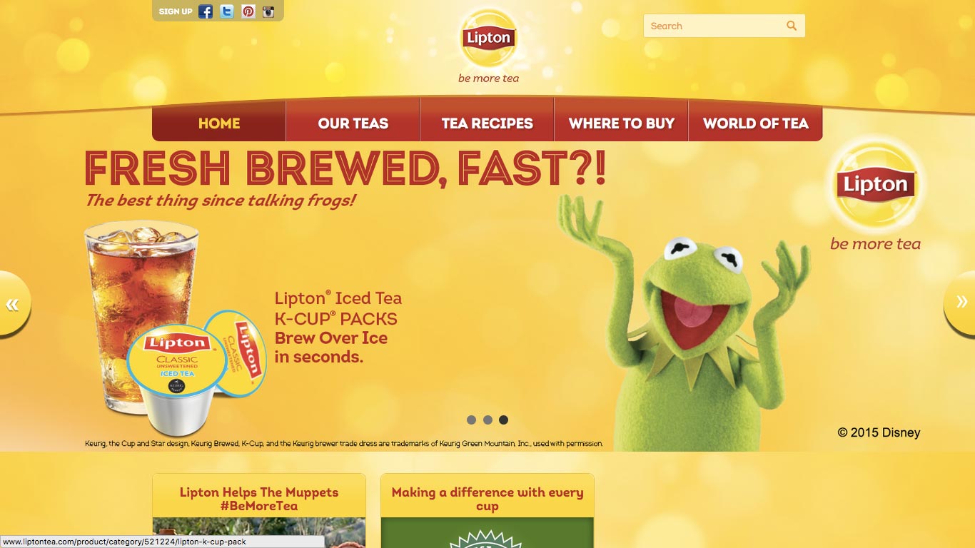 Lipton Tea thiet ke website chuyen nghiep
