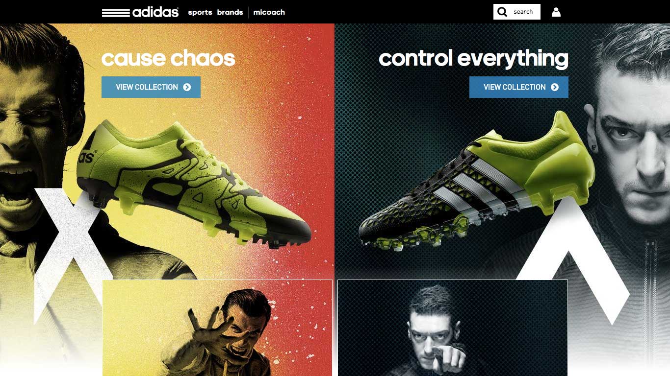 Adidas Official thiet ke website chuyen nghiep