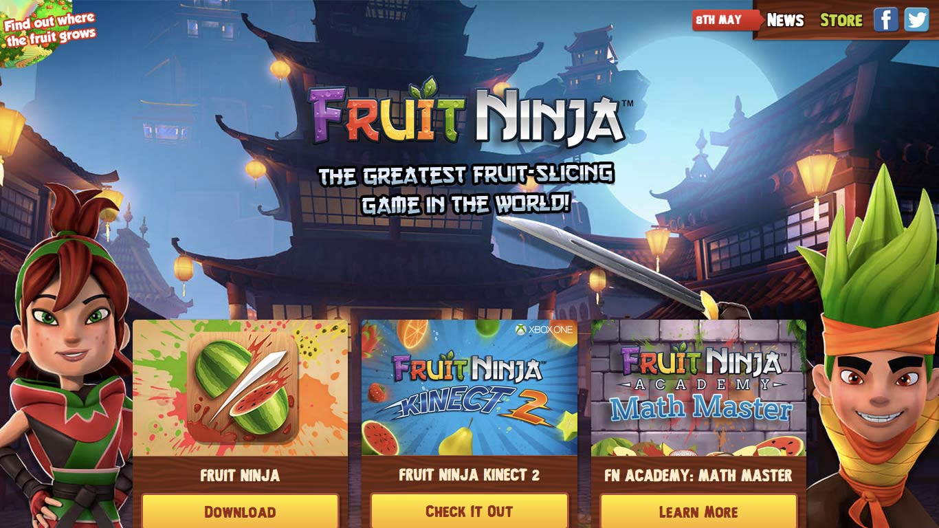 Fruit Ninja Game thiet ke website chuyen nghiep