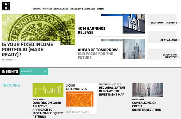 Website của các ngân hàng & tổ chức tài chính có gì đặc biêt? ab global investment management website Thiet ke website chuyen nghiep