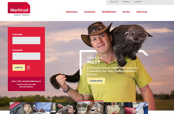 Website của các ngân hàng & tổ chức tài chính có gì đặc biêt? meritrust credit union homepage Thiet ke website chuyen nghiep