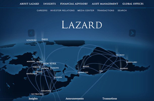 Website của các ngân hàng & tổ chức tài chính có gì đặc biêt? lazard financial company website Thiet ke website chuyen nghiep