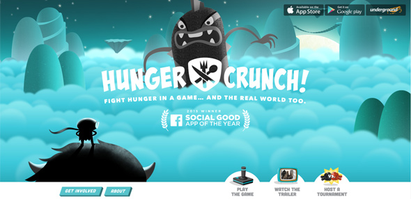 Điều gì làm nên sức hút từ 22 website chủ đề phi lợi nhuận? Hunger-Crunch cach thiet ke website dep
