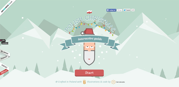 Polish-Christmas-interactive-guide cach thiet ke website dep