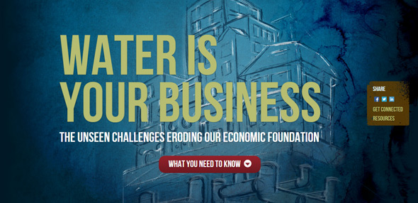 Điều gì làm nên sức hút từ 22 website chủ đề phi lợi nhuận? Water-is-Your-Business cach thiet ke website dep