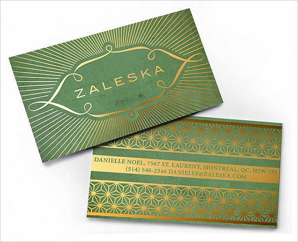 Gold-Foil-Business-Card-Design Cach thiet ke bo nhan dien thuong hieu dep