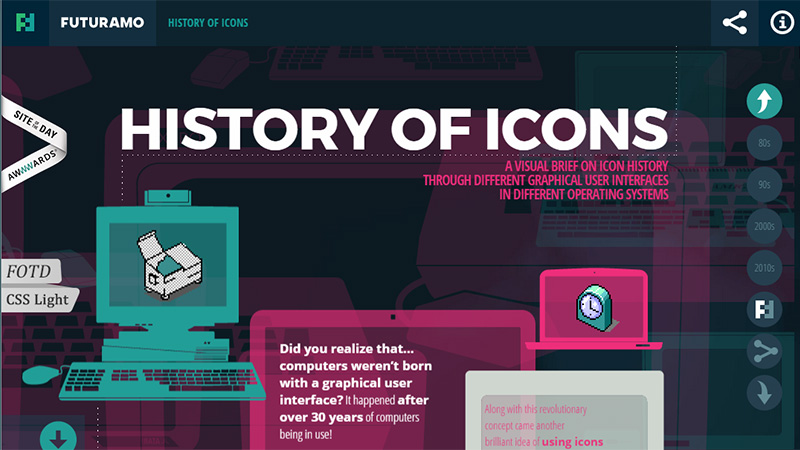 History of Icons thiet ke website chuyen nghiep