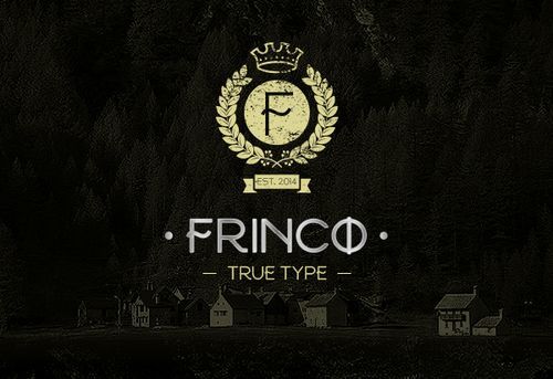 FRINCO Free Font thiet ke logo mien phi