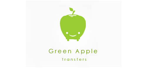 Green Apple Transfers thiet ke logo dep thiet ke logo dep