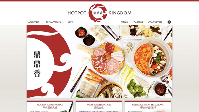 thiet ke web nha hang Hotpot Kingdom Asian Hotpot Restaurant