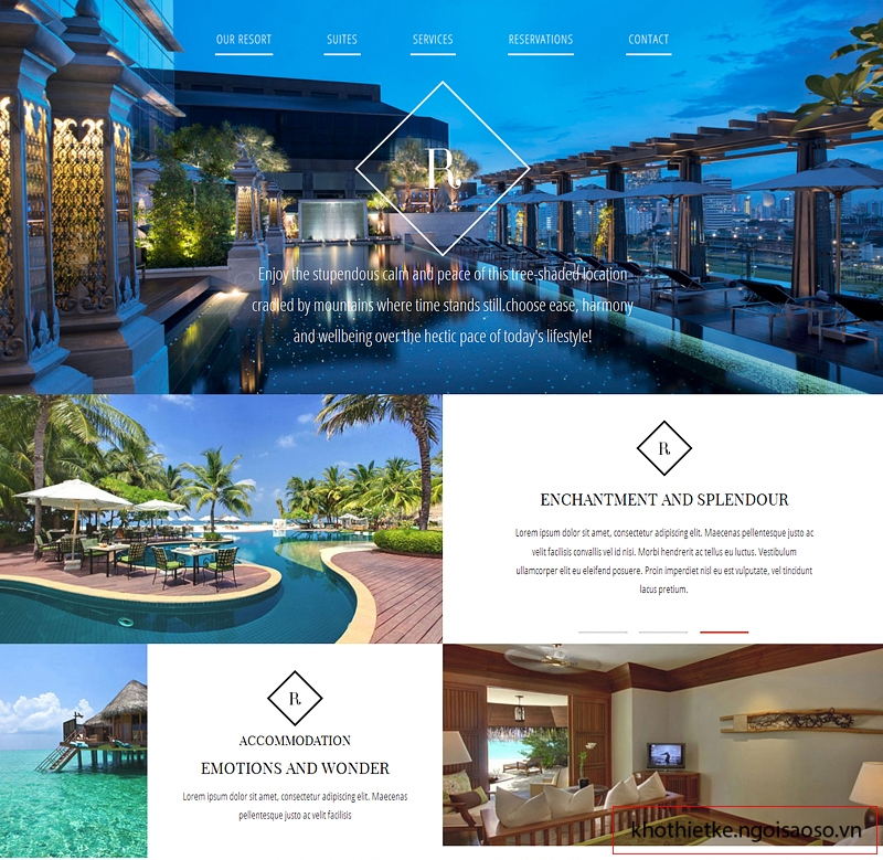 Mẫu thiết kế website khách sạn 004