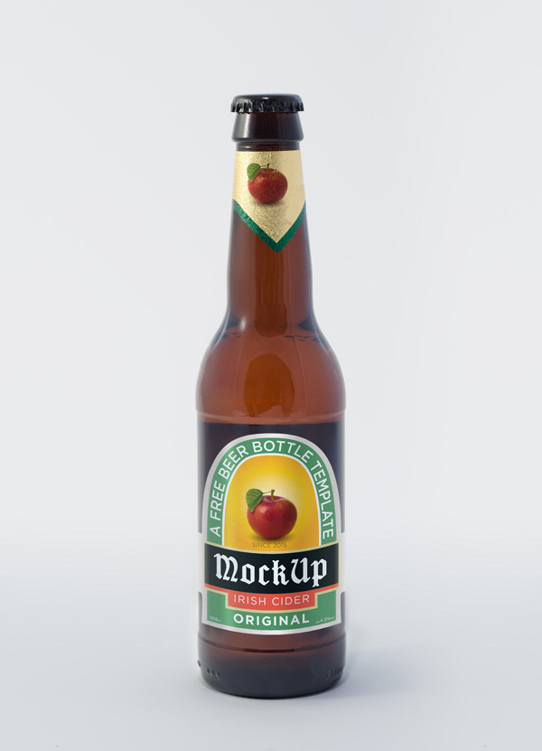 thiết kế bao bì sản phẩm mockup miễn phí phần 3 Beer Bottle PSD Mockup