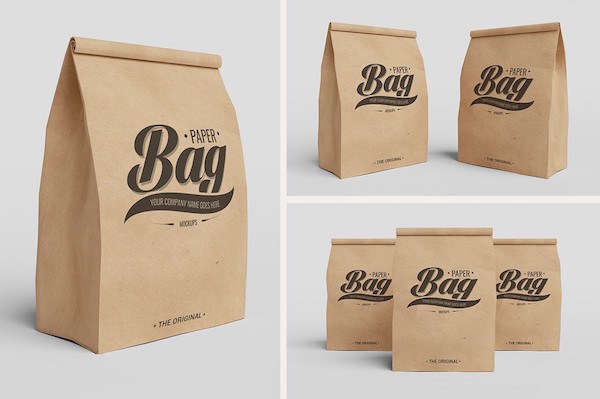 thiết kế bao bì sản phẩm mockup miễn phí phần 3 Paper Bag Mockups