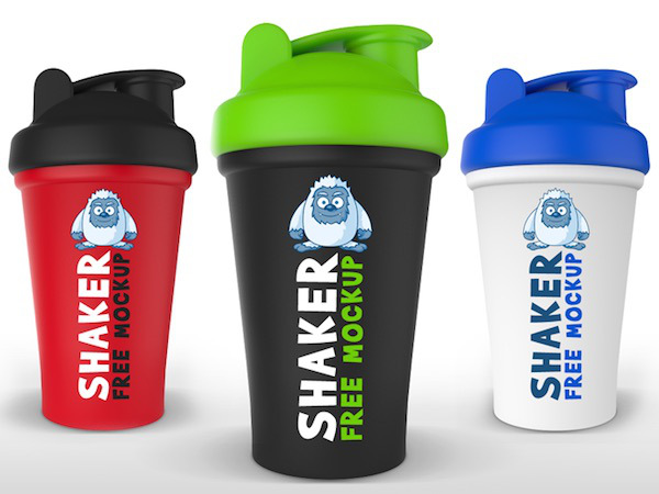 thiết kế bao bì sản phẩm mockup miễn phí phần 3 Protein Shaker