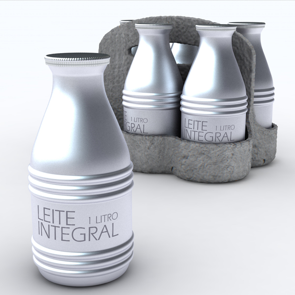 thiết kế bao bì sản phẩm sữa Aluminum Milk Bottles
