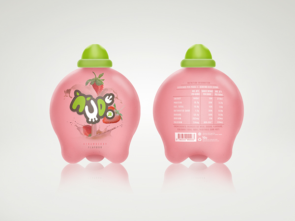 thiết kế bao bì sản phẩm sữa Strawberry Milk