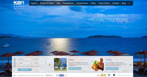 Thiết kế website khách sạn ấn tượng Kassandra Bay Hotel