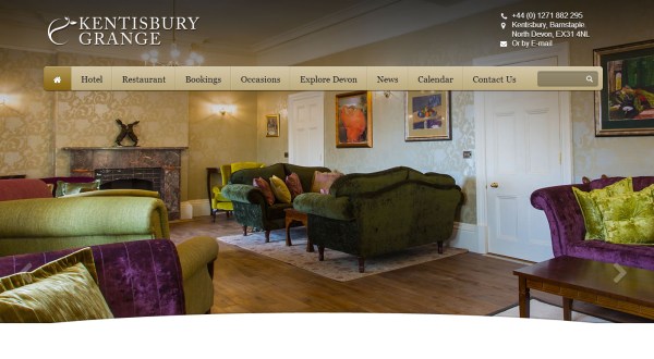 Thiết kế website khách sạn ấn tượng Kentisbury Grange