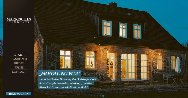 Thiết kế website khách sạn ấn tượng Markisches Landhaus