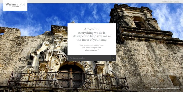 Thiết kế website khách sạn ấn tượng Westin Finds