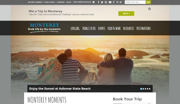 những thiết kế website du lịch và thiết kế website khách sạn ấn tượng Monterey CA