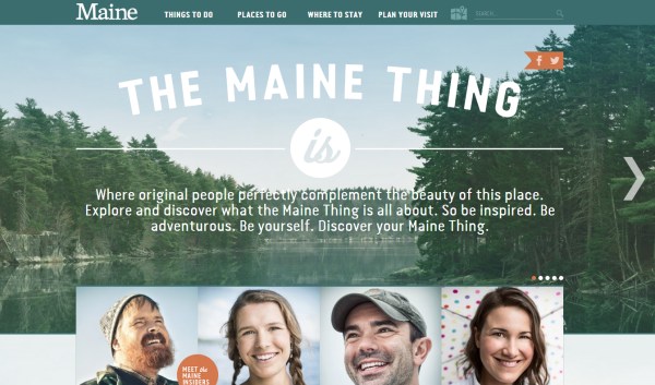 những thiết kế website du lịch và thiết kế website khách sạn ấn tượng Visit Maine