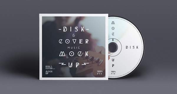thiết kế bao bì sản phẩm mockup miễn phí hữu ích Disk Cover