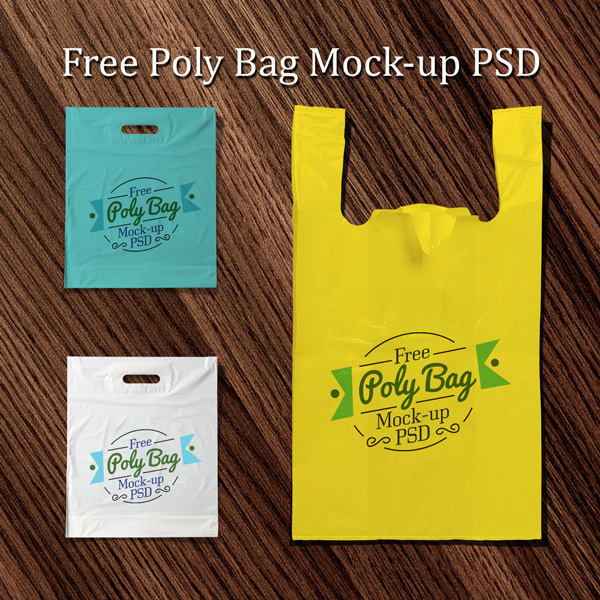thiết kế bao bì sản phẩm mockup miễn phí hữu ích Plastic Poly Bag