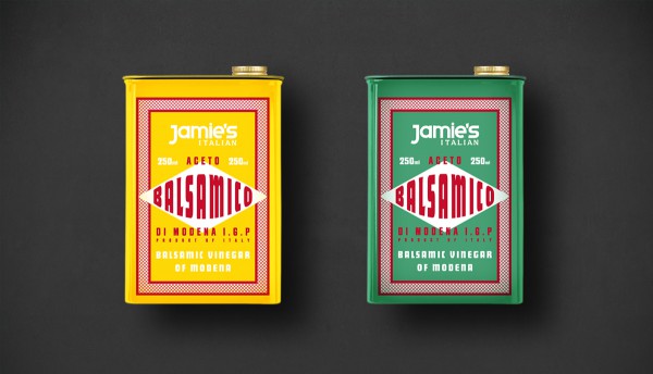 thiết kế bao bì sản phẩm Balsamico Vinegar của Jamie Oliver