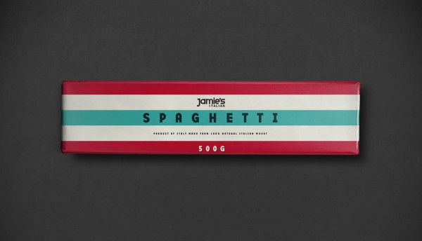 thiết kế bao bì sản phẩm Spaghetti của Jamie Oliver