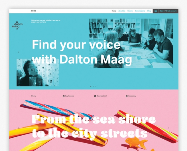 thiết kế website Dalton Maag giải International Design Awards 2016