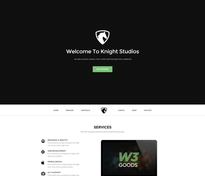thiết kế website doanh nghiệp Knight