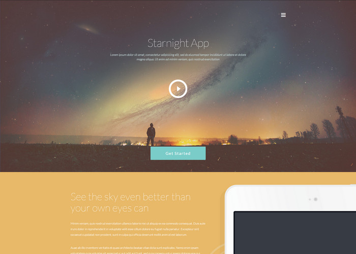 thiết kế website doanh nghiệp Starnight App
