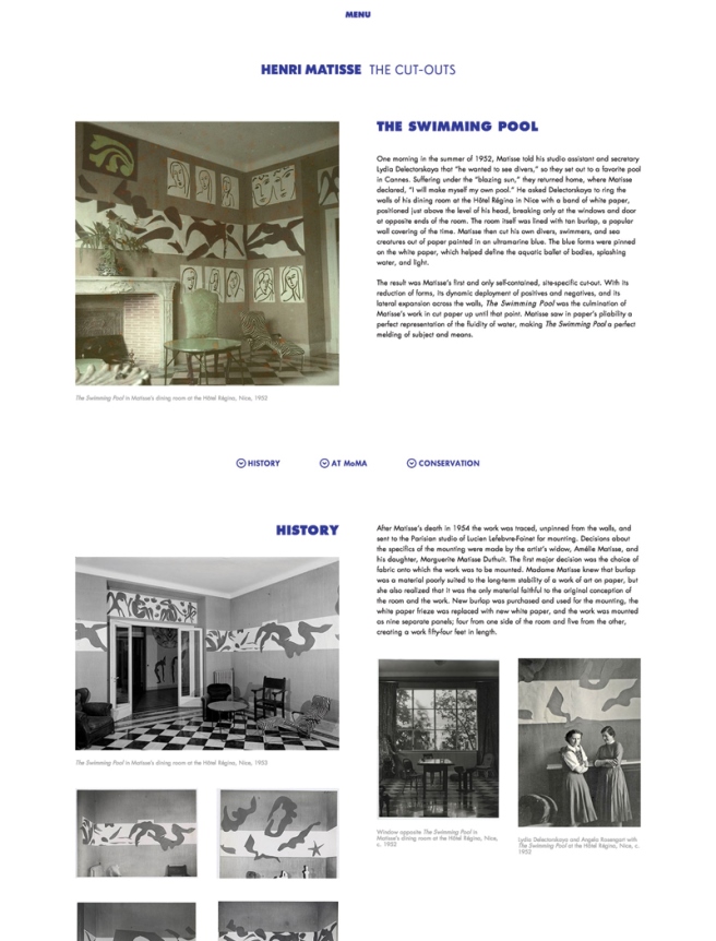 thiết kế website Henri Matisse giải International Design Awards 2016