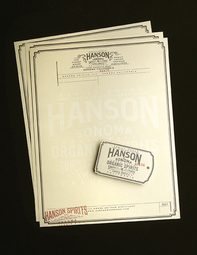 thiết kế nhận diện thương hiệu Hanson of Sonoma Stationery