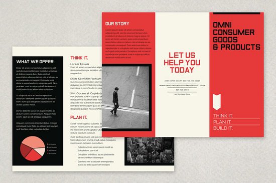 thiết kế nhận diện thương hiệu Unique Bold Business Brochure ấn tượng