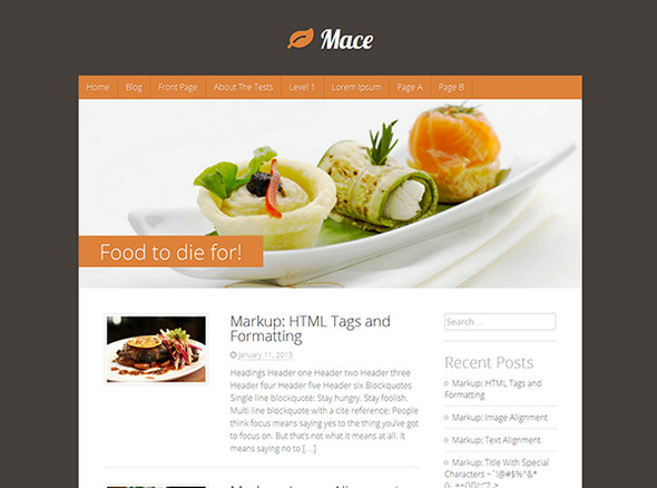 thiết kế website nhà hàng Mace