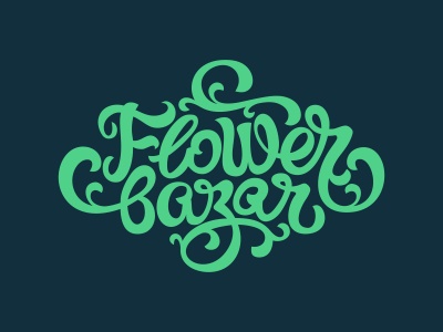 mẫu logo gợi cảm hứng sáng tạo Flower Bazar