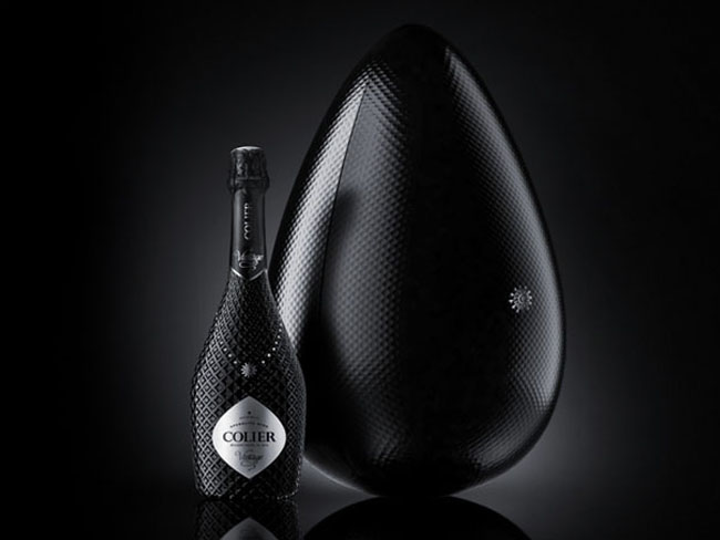 thiết kế bao bì sản phẩm rượu champagne Colier