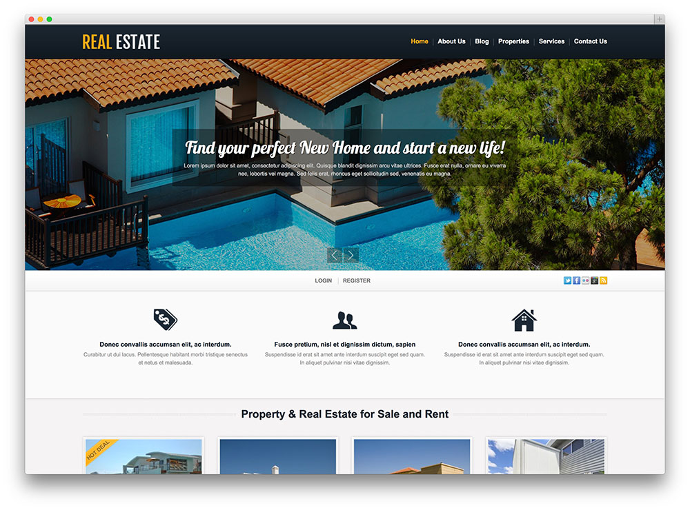 Tìm hiểu chủ đề WordPress TM White Real Estate Theme dành cho thiết kế website bất động sản