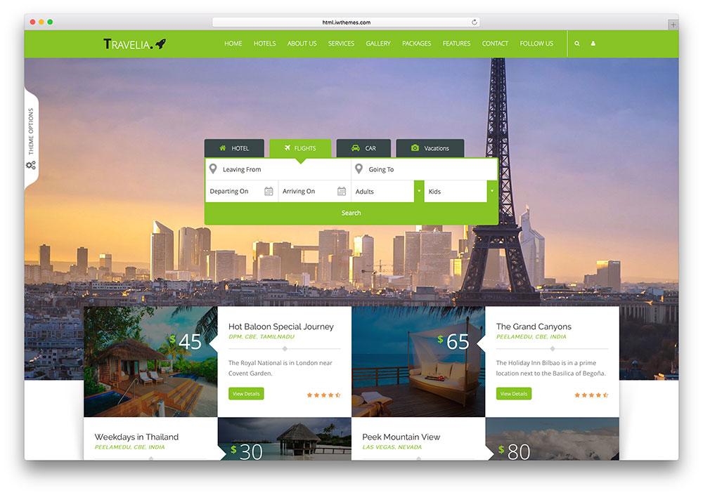 Tìm hiểu mẫu thiết kế website du lịch HTML5 Travelia 2